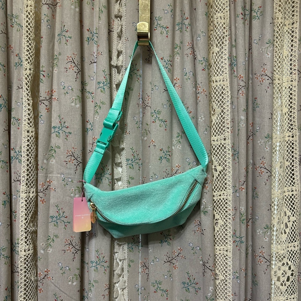 Stoney Clover Lane x Target Light Green Terry Cloth Fanny Pack Sold Out NWT